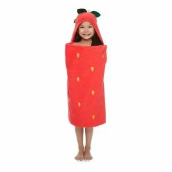 The Big One® Strawberry Hooded Bath Wrap