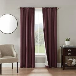 The Big One® 2-pack Eclipse Odette Room Darkening Draftstopper Window Curtain Set Navy